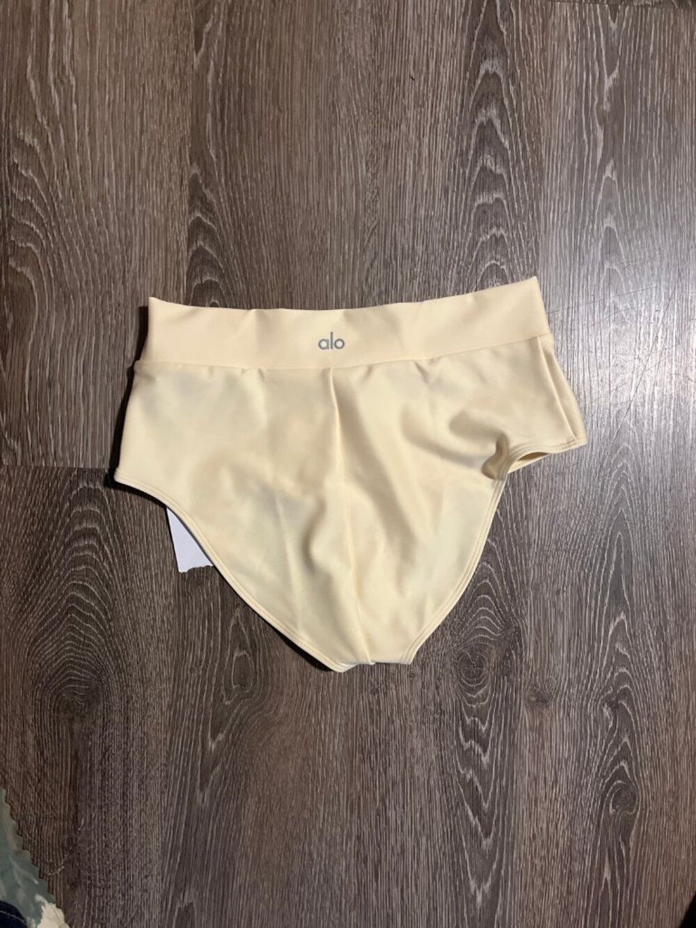 Alo Yoga High-Waist Bikini Bottom Cream M
